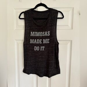 Black Graphic Tank Top